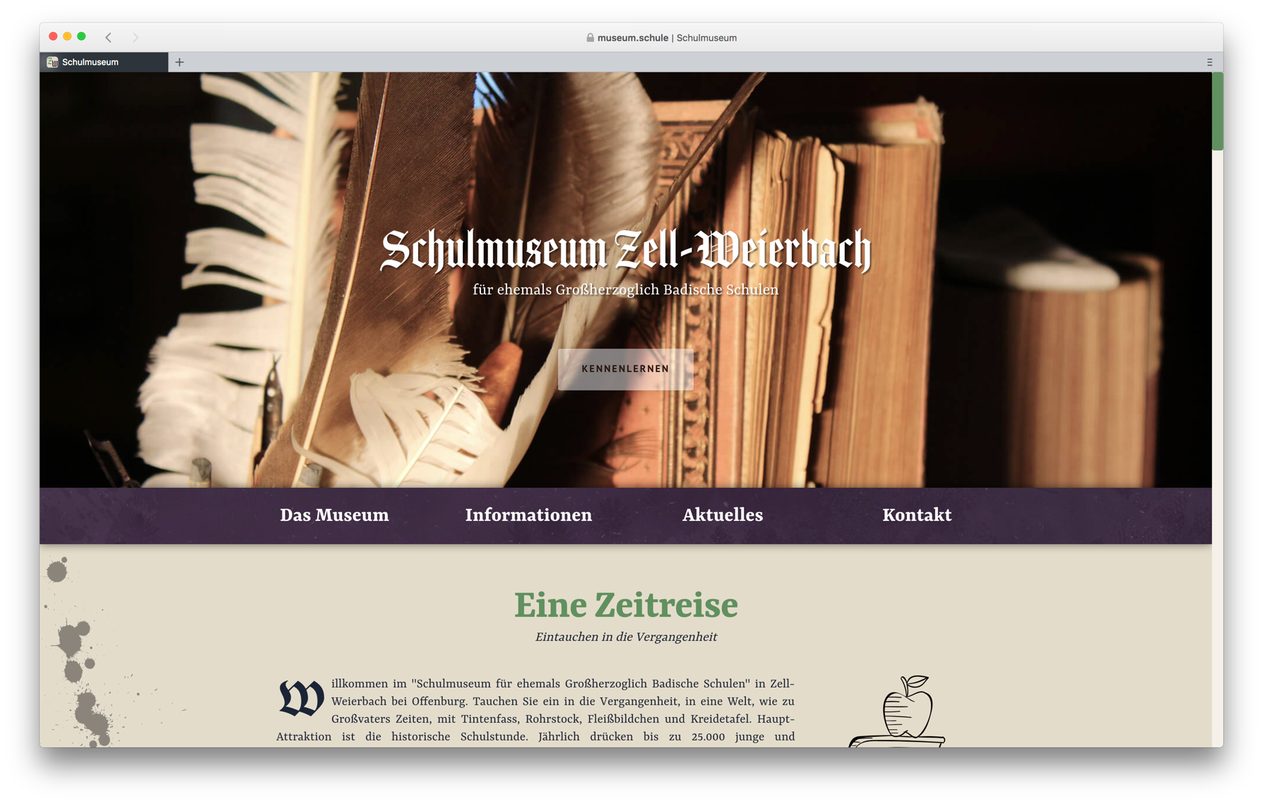 Schulmuseum Zell Weierbach Website